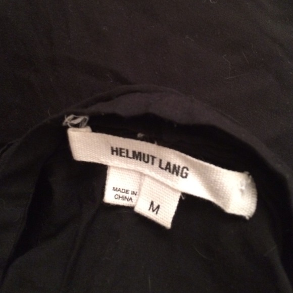 HELMUT LANG Asymmetric chiffon and jersey top - Picture 3 of 3