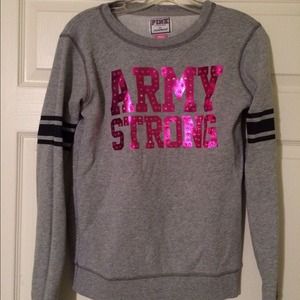 Army Vs pink bling pull over