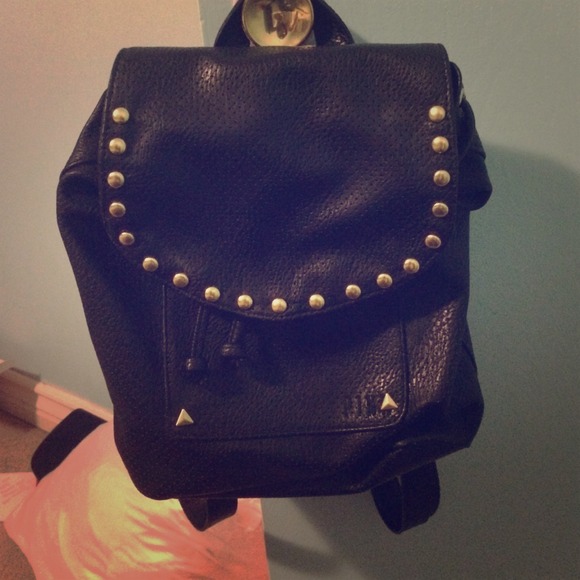 ❌SOLD❌ Hand studded mini leather backpack