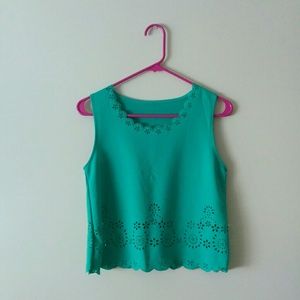 Green crop top