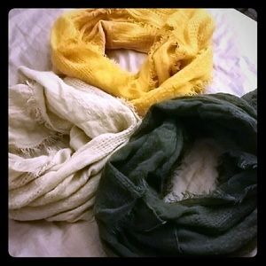 3 Knit Infinity Scarves