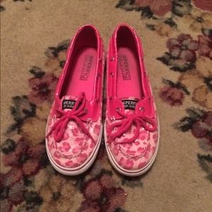 Pink Cheetah Sperrys
