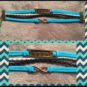 Cute hope infinity bracelet