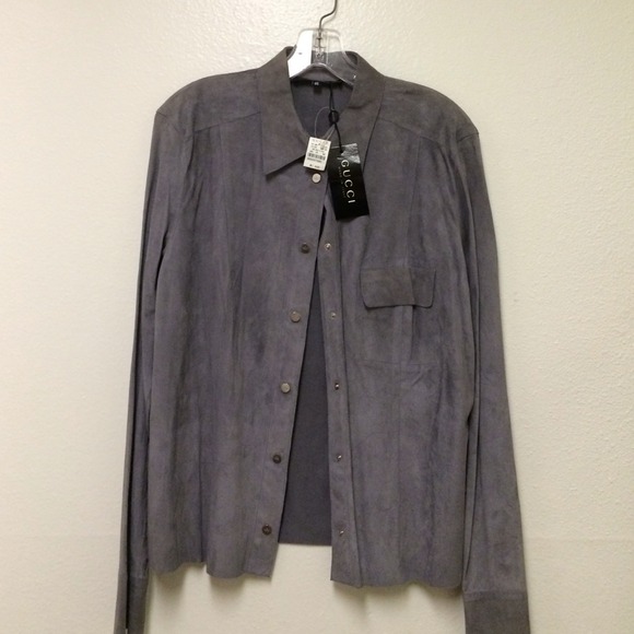 Gucci purple leather jacket