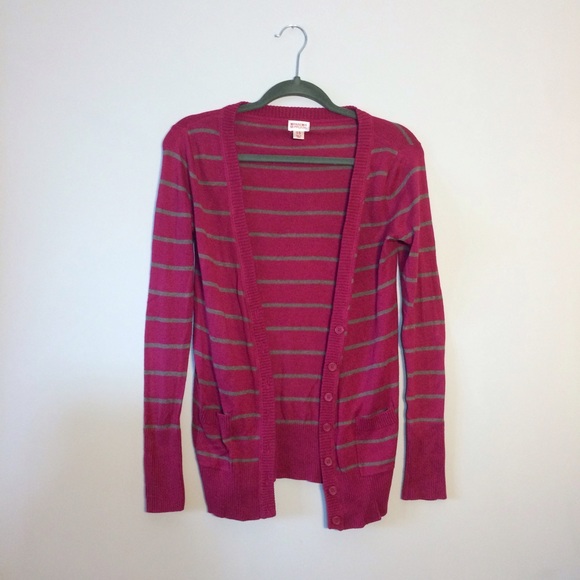 Target • Maroon Striped Cardigan