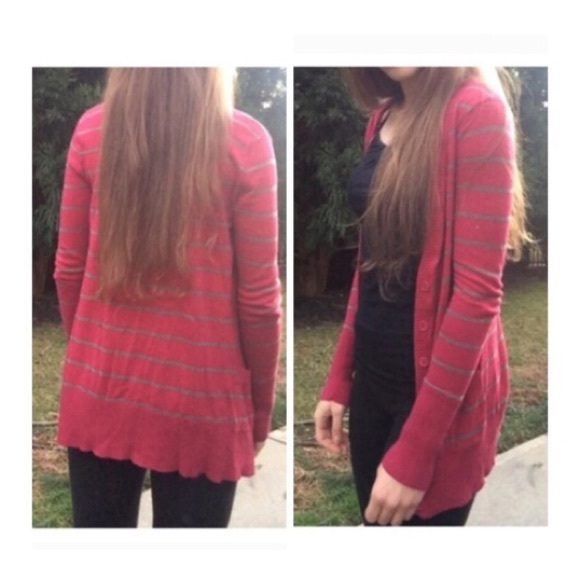 Target • Maroon Striped Cardigan - Picture 4 of 4