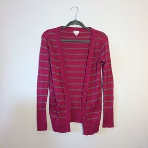Target • Maroon Striped Cardigan