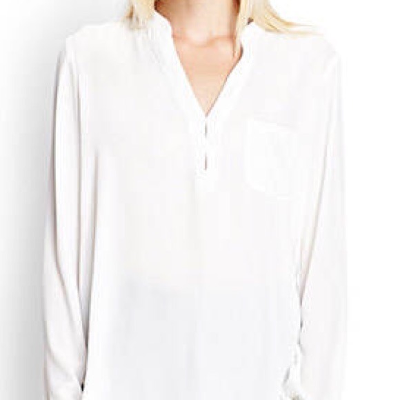 ❤️NWT Forever 21 Peach Long-Sleeve Woven Top