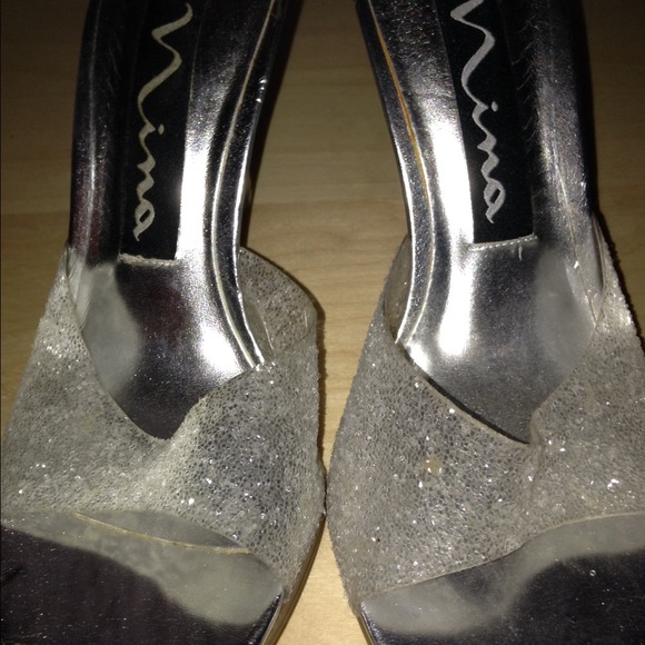 Silver Nina heels