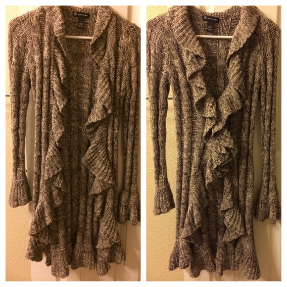 INC International Concepts Ruffle Cardigan. Small