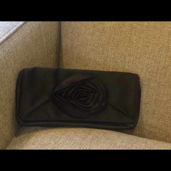 Lowest price!!  Jcrew black satin clutch