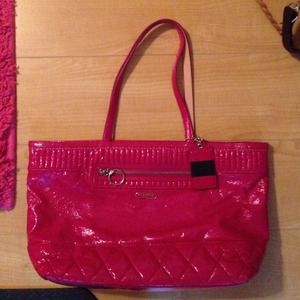 Hot pink coach handbag
