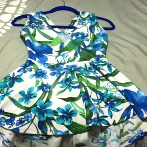 Brand new. Blue floral peplum top!