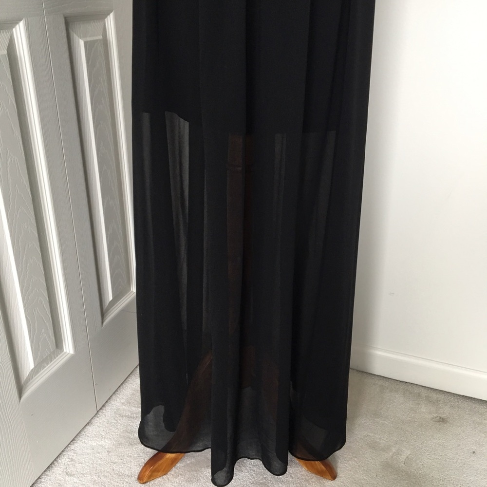 ✨HPx2✨Betsey Johnson Leather & Chiffon dress - Picture 4 of 6