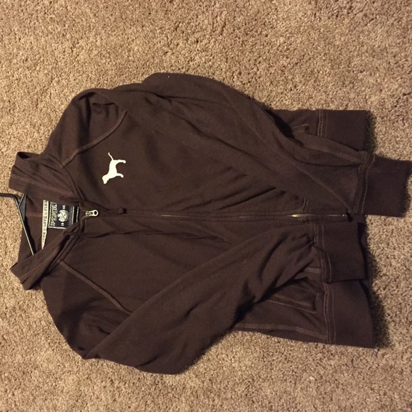Brown Victoria's Secret "PINK" zip up hoodie