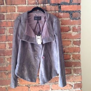 Flash SALE! 👏 NWT BCBG Foldover Faux Suede Jacket