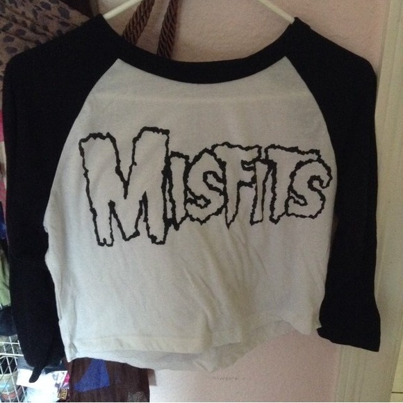 Misfits baseball tee crop top