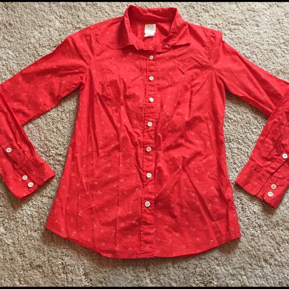 J. Crew Perfect Shirt in Anchors and Horseshoes - Picture 4 of 4