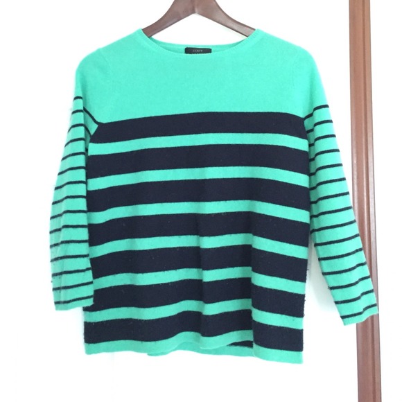 Green and Navy J Crew sweater