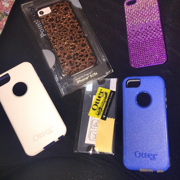 2 authentic Otter Boxes & a various other cases