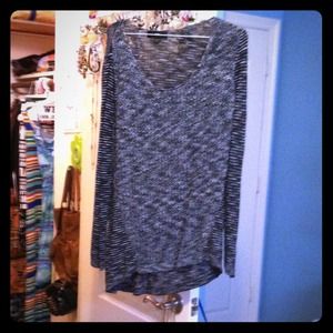 Striped gradient pull-over sweater