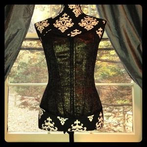 { Guess } Glamorous Ribbed Corset Top