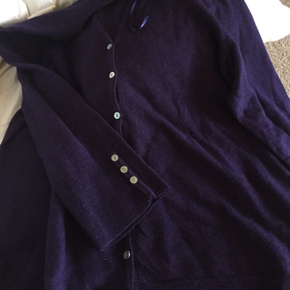 Never worn Carole Little dark purple sweater.