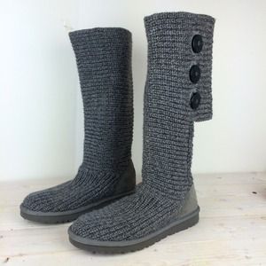 UGG Shoes - UGG Classic Cardy Boots in Grey UGG Shoes - UGG Classic Cardy Boots in Grey