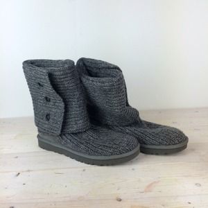 UGG Shoes - UGG Classic Cardy Boots in Grey UGG Shoes - UGG Classic Cardy Boots in Grey