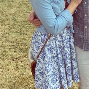 SALE 🎉HP! Francesca's blue and white print skirt