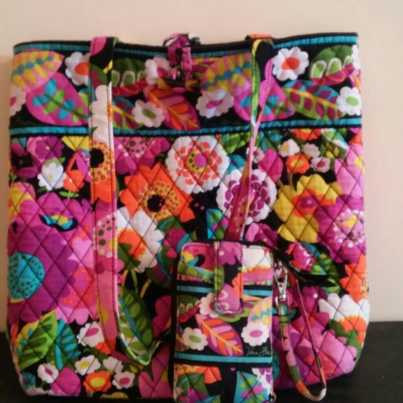 Vera Bradley va va bloom tote and wristlet