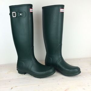 Hunter Shoes - Green Hunter "Original Tall" Rain Boots Hunter Shoes - Green Hunter "Original Tall" Rain Boots
