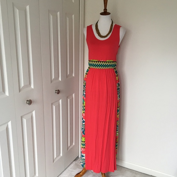 Emerald Dresses & Skirts - Red Aztec maxi dress