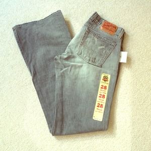 NWT Lucky Brand Lil' Maggie Jeans in Gray Denim