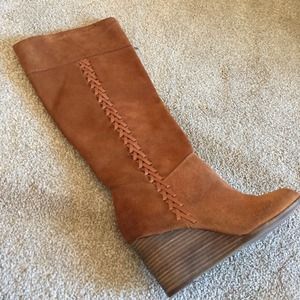 Lucky Brand Knee High Boots and Old Navy Hoodie