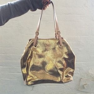 Gold Sequin Michael Kors Bag Purse Tote