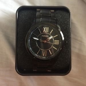 Black Fossil Watch
