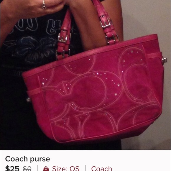 Coach suede purse