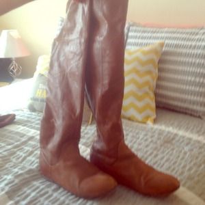Chinese Laundry tan over the knee boot. Chinese Laundry tan over the knee boot.
