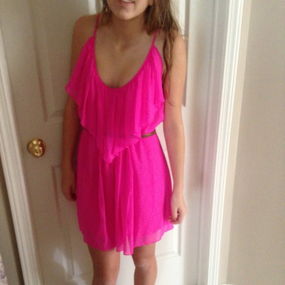 SOLD.....Haute Hippie Hot Pink Romper!