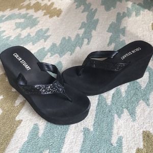 Wedge flip flops