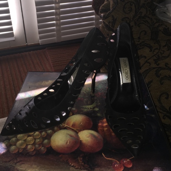 Jimmy Choo AUTHENTIC Black Suede Pumps Sz 8.5