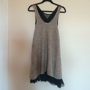 Free People Knit Sequin Dress with Sheer Slip