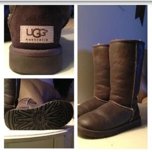 UGG classic chocolate Bomber boots. Never worn NEW
