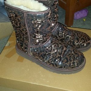 Glitter Cheetah Print Ugg