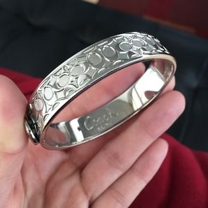 Silver coach bangle