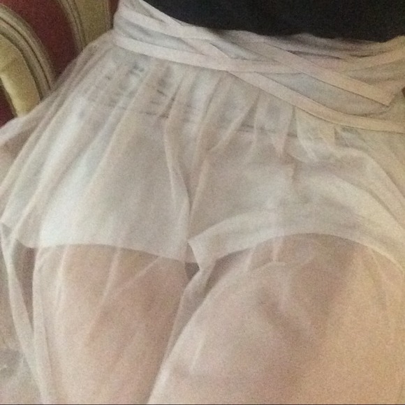 Light blush colored, layered tulle skirt
