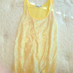 Yellow sequin tank top from Charlotte Russe 💛💛
