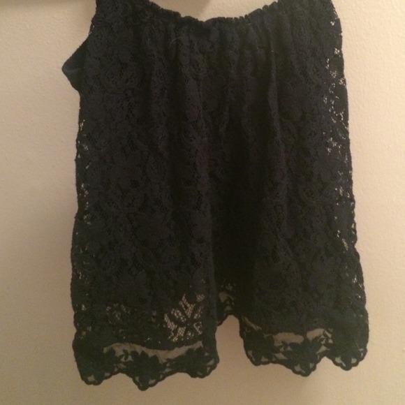 Lace navy top