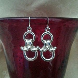 Silver knot earrings